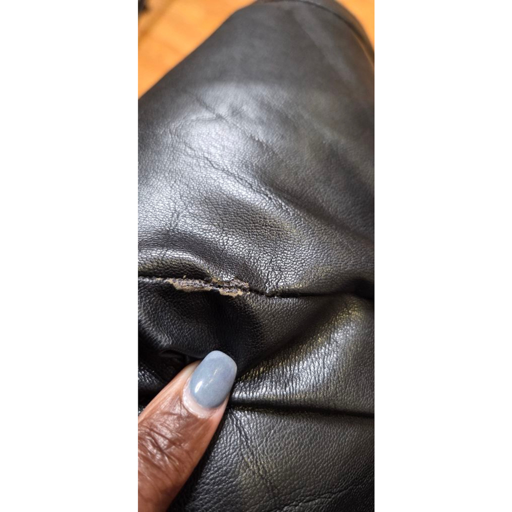 H&M Black Faux Leather Trousers Size 6 - Picture 8 of 10